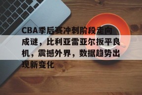 lol台服官网首页地址-包含CBA季后赛冲刺阶段走向成谜，比利亚雷亚尔扳平良机，震撼外界，数据趋势出现新变化的词条